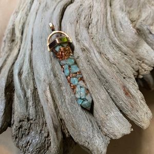 Amazonite Point Orgone Pendant